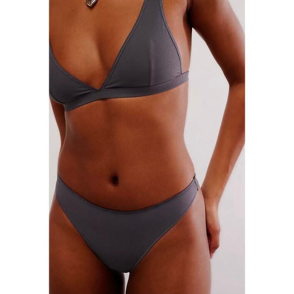 Free People• Intimately FP Collagen Yarn Thong Panty Grey